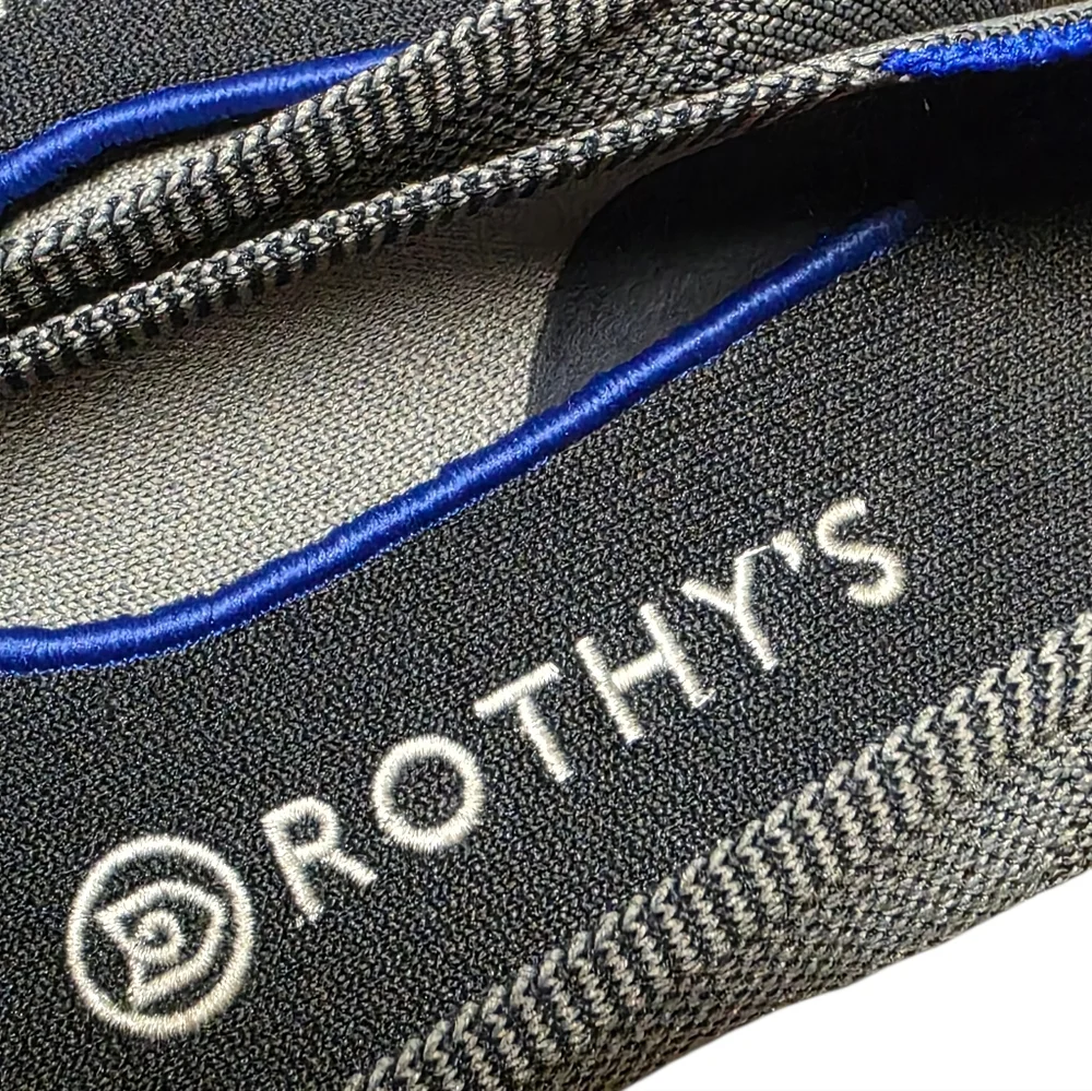 ROTHYS THE POINT GRAY BALLET FLATS 7